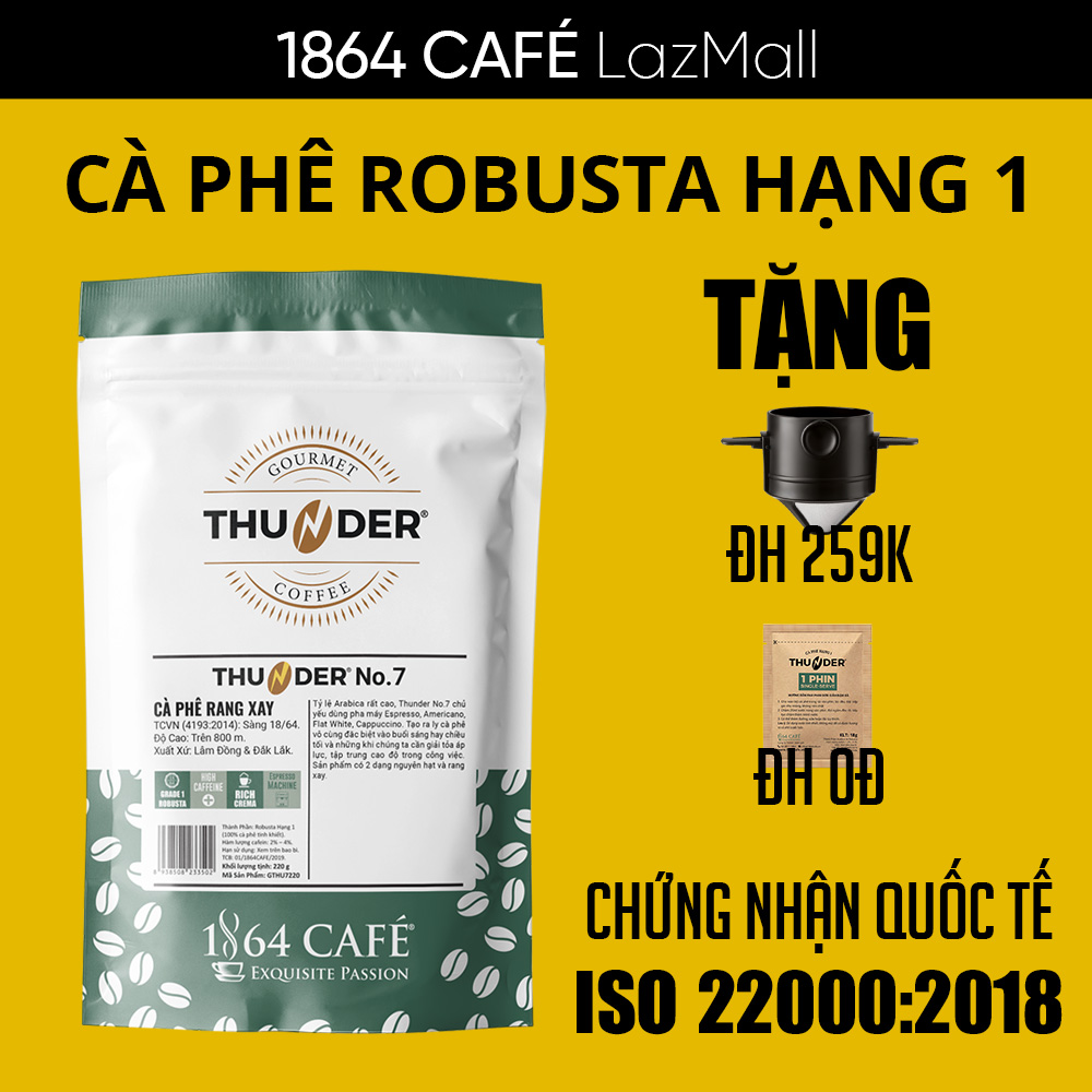 220g Cà phê Bột Thunder No.7 - 1864 CAFÉ