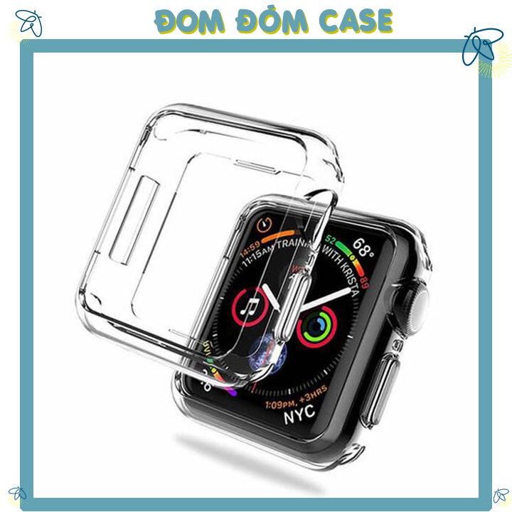 Ốp bảo vệ thời trang cho apple watch 5 4 3 2 1 38mm 40mm 42mm 44mm ốp lưng silicon trong suốt viền cho apple watch 5 4 3 2 1 38mm 42mm