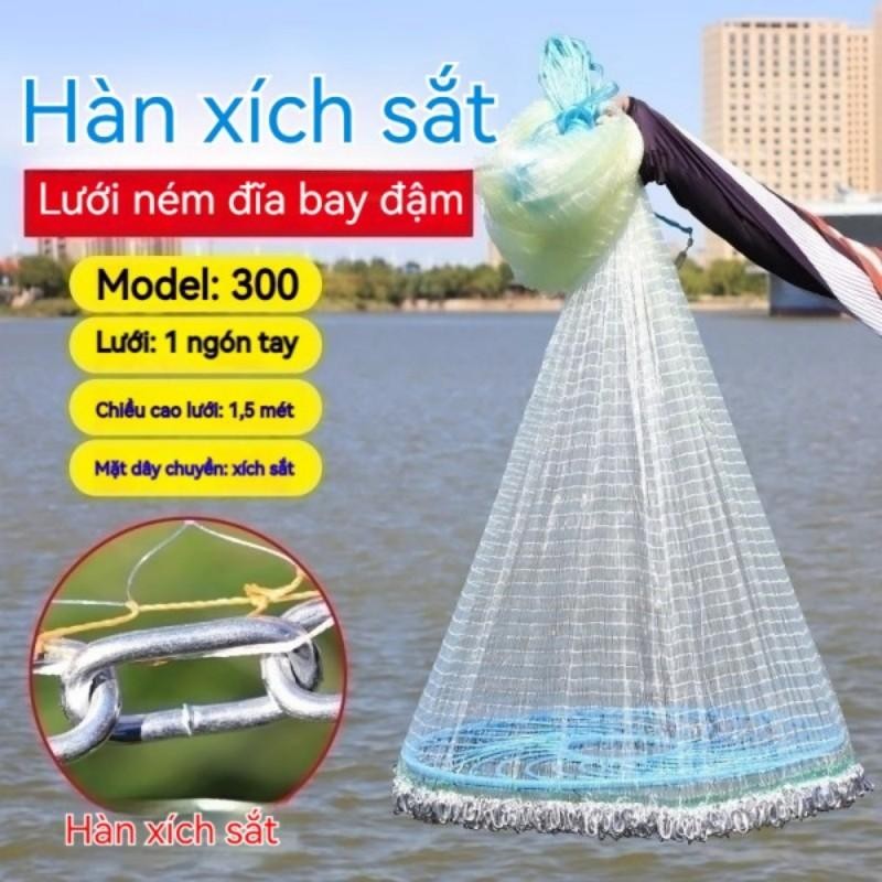 Chài đĩa bay Rosalynng chài cá Thái Lan sợi dù có đĩa chuyên dụng bắt cá tôm hiệu quả