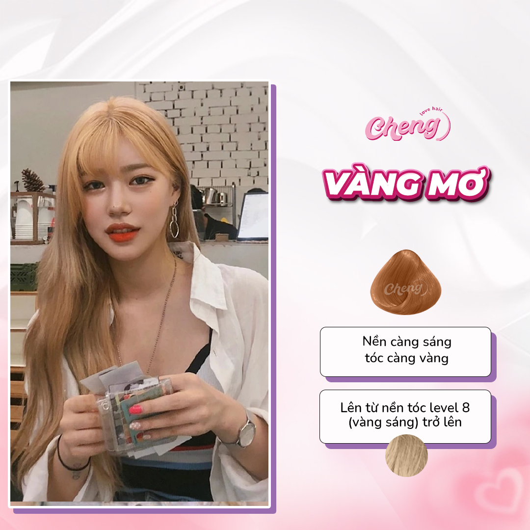 Thuốc Nhuộm Tóc Màu VÀNG MƠ Không Tẩy | Chenglovehair Chenglovehairs