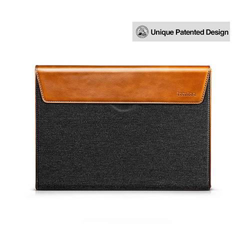 Túi chống sốc tomtoc - premium leather for macbook pro 13″ new/air 13″ 2018 gray - topstore