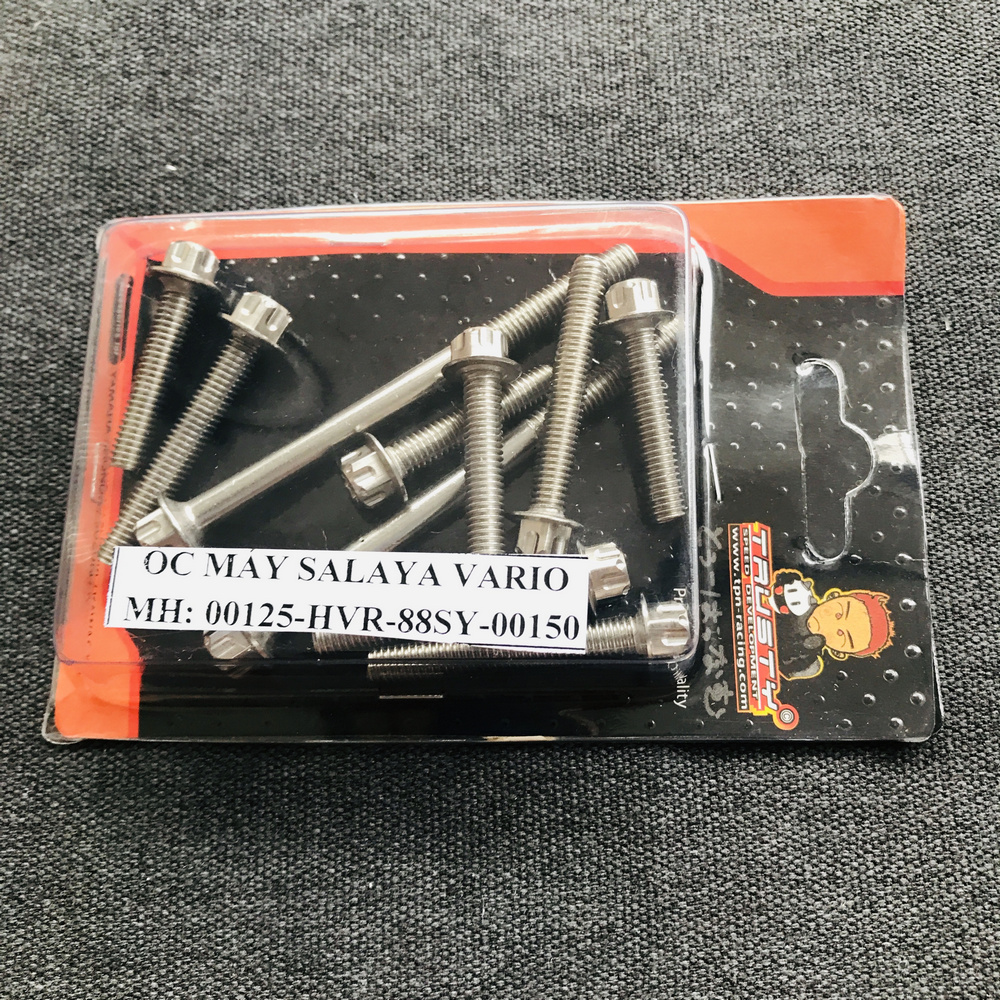 Bộ ốc lốc máy mẫu salaya full cho xe vario 150vario 125 đúng mẫu salaya trang trí xe cao cấp cao cấp