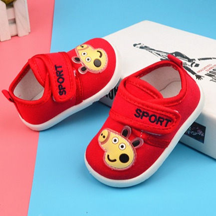 [HCM]Giày tập đi cho bé trai và gái từ 0-3 tuổi quai dán tiện lợi đế cao su mềm êm chân