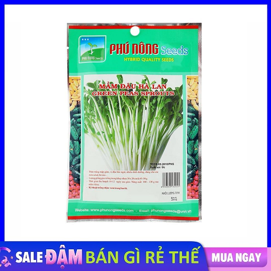HẠT GIỐNG MẦM ĐẬU HÀ LAN PHÚ NÔNG 50GR
