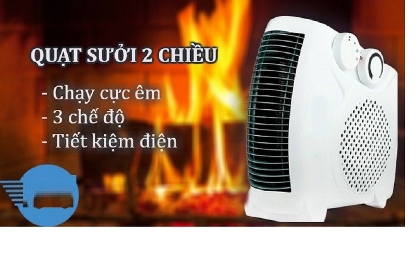 Quạt sưởi 2 chiều ấm, mát đa năng sưởi ấm mùa đông