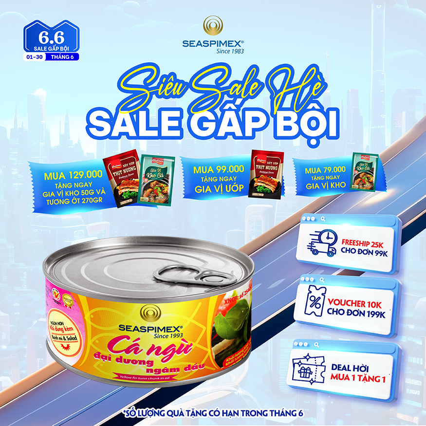 Cá Ngừ Đại Dương Ngâm Dầu SEASPIMEX 185gr