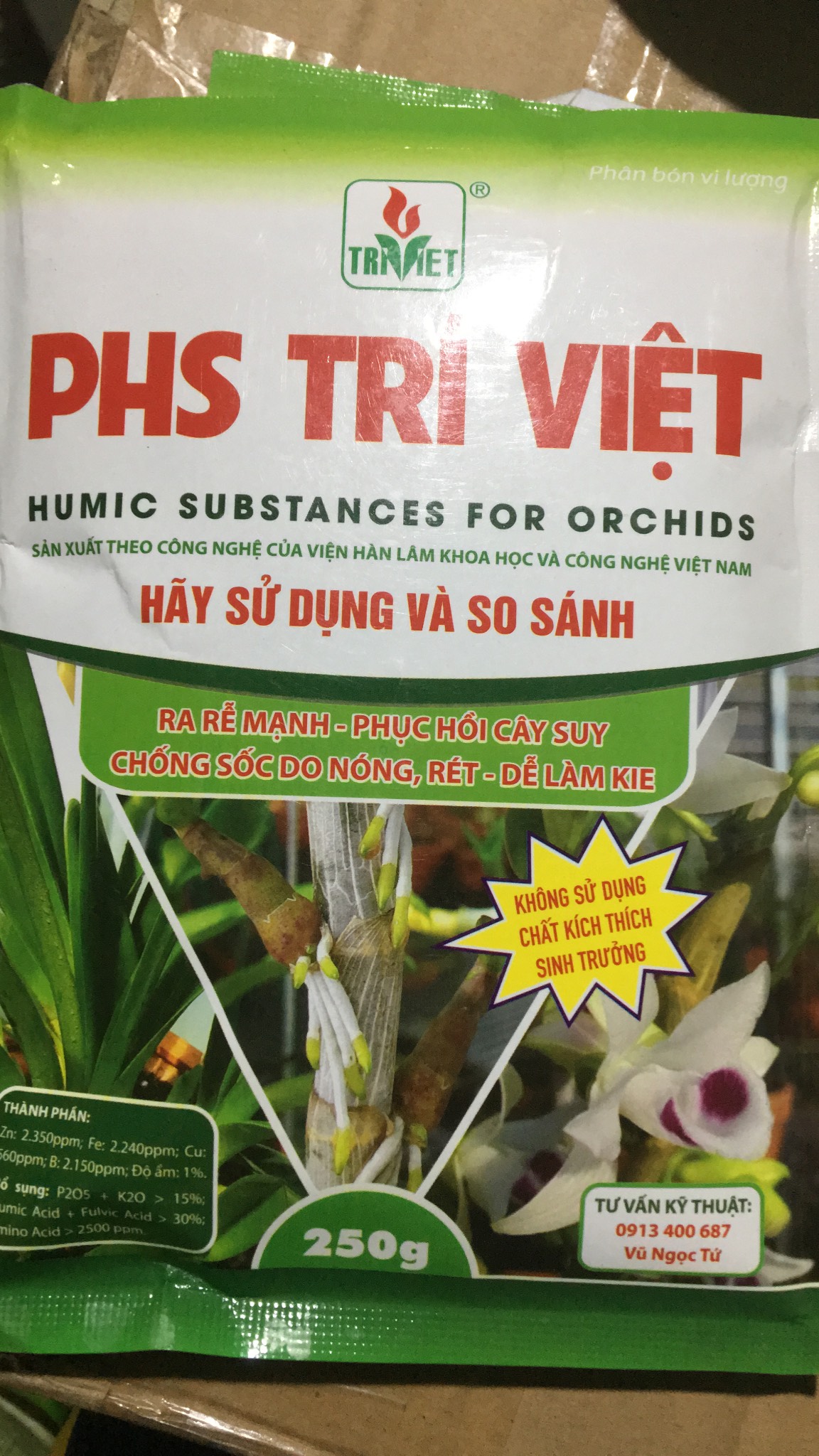 Phân bón lá PHS Trí Việt gói 250gr