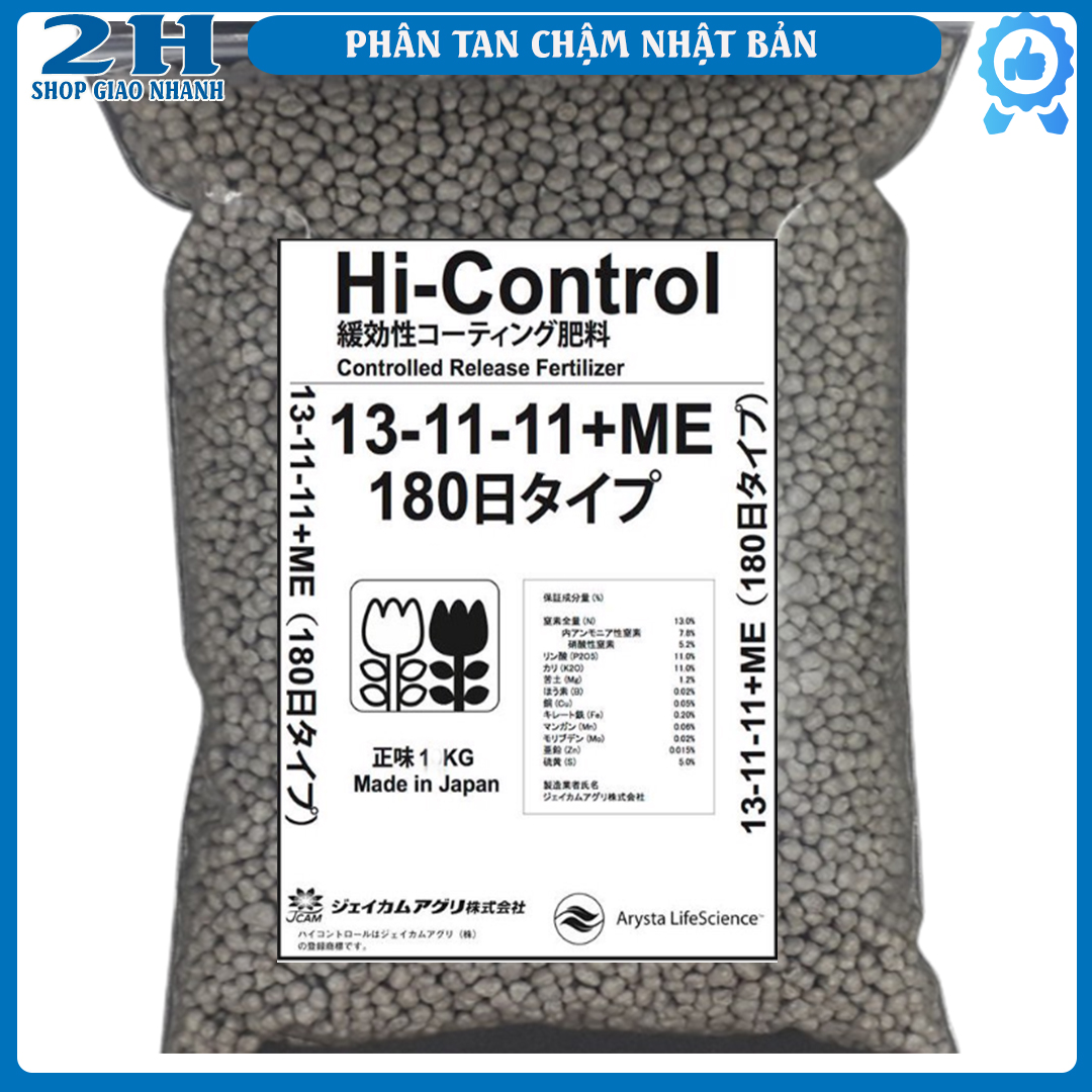 Phân tan chậm nhật bản hi control 13-11-11-me tan chậm 180 ngày tặng kèm 10 rọ đựng phân