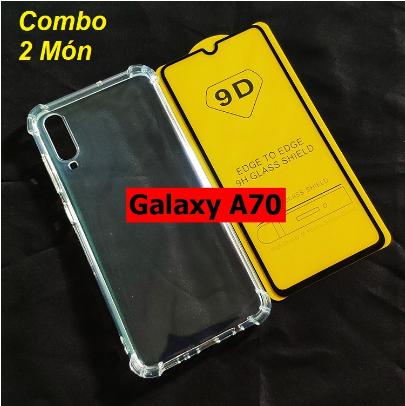 ComBo Bộ ốp lưng chống sốc kính cường lực phủ màn hình Samsung Galaxy A70