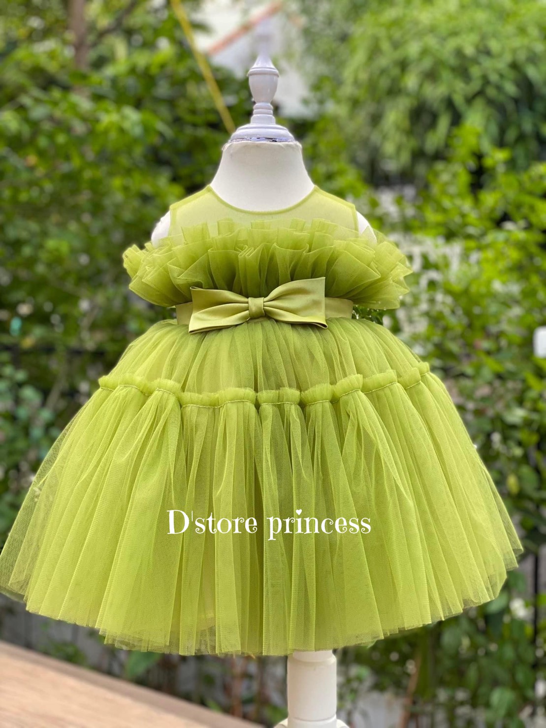 8kg - 20kg Đầm công chúa bé gáiváy công chúa nơ eo xinh xắn cho bé yêu D020