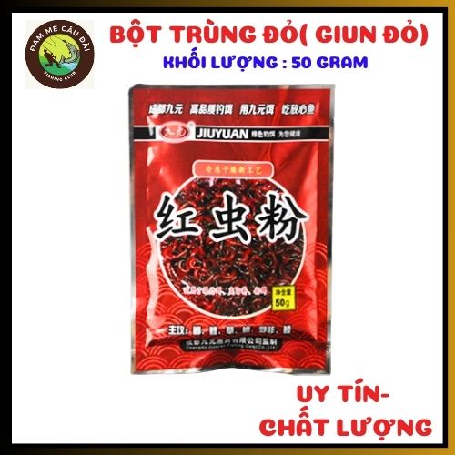 Mồi câu trùn chỉ đỏ câu rô phi, chép, diếc, mồi câu cá chính hãng