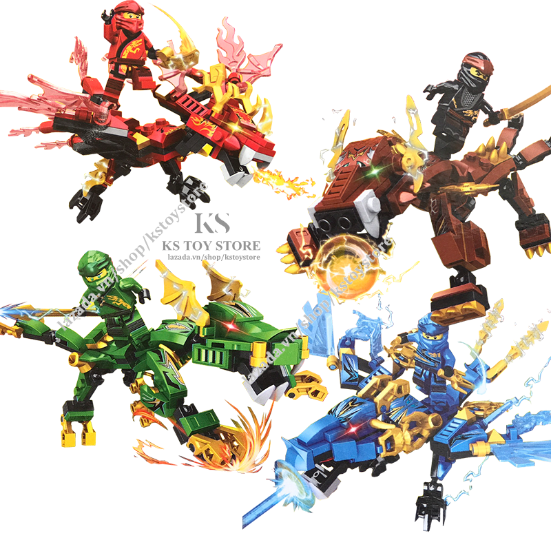 Bộ Đồ Chơi Lego Lắp Ráp Ninjago Ninja Rồng Siêu Cấp 4 in 1 No.48 (1 Hộp)
