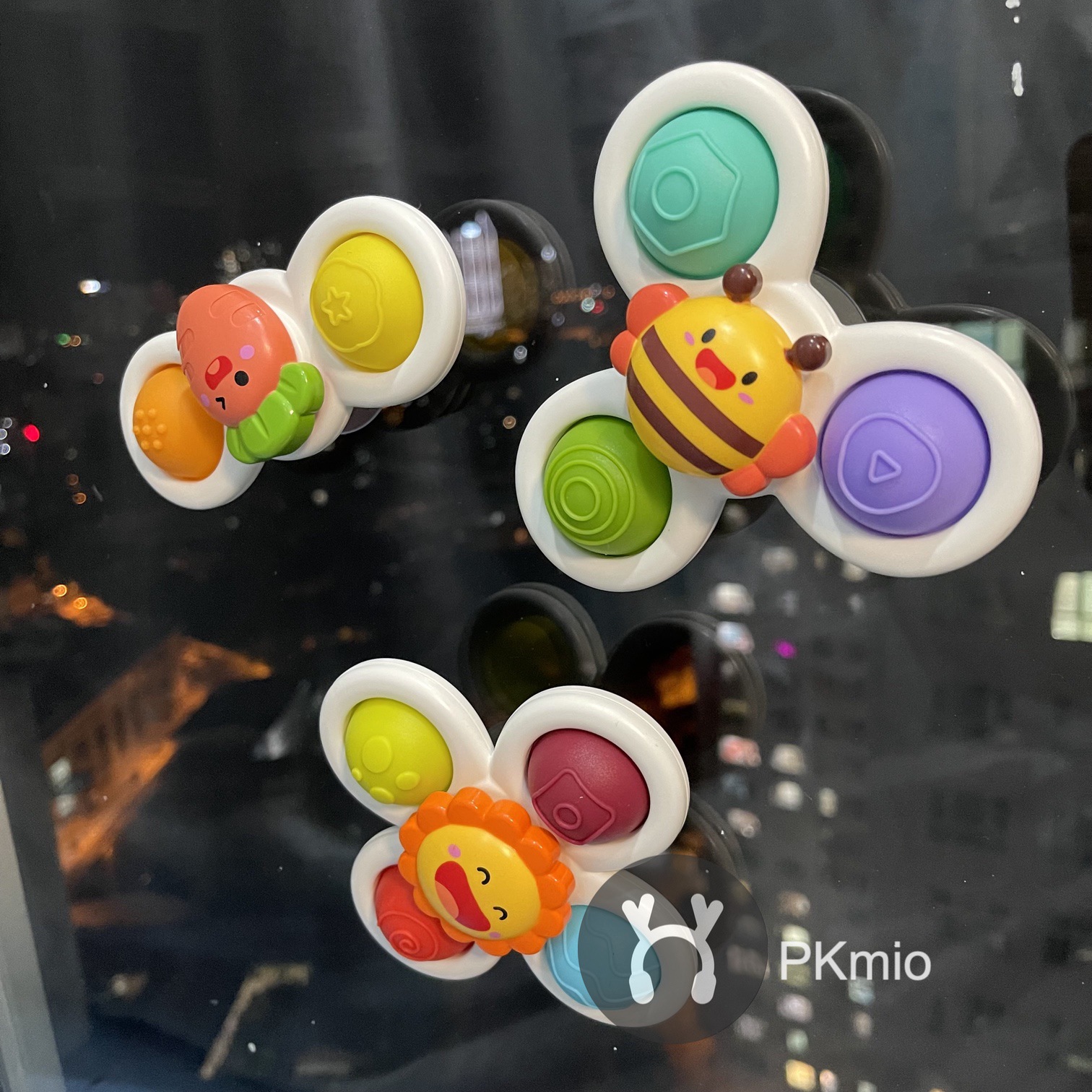 Con quay Spinner cho bé chống nước hoạt họa đồ chơi tắm giảm áp lực xả Stress dính kính