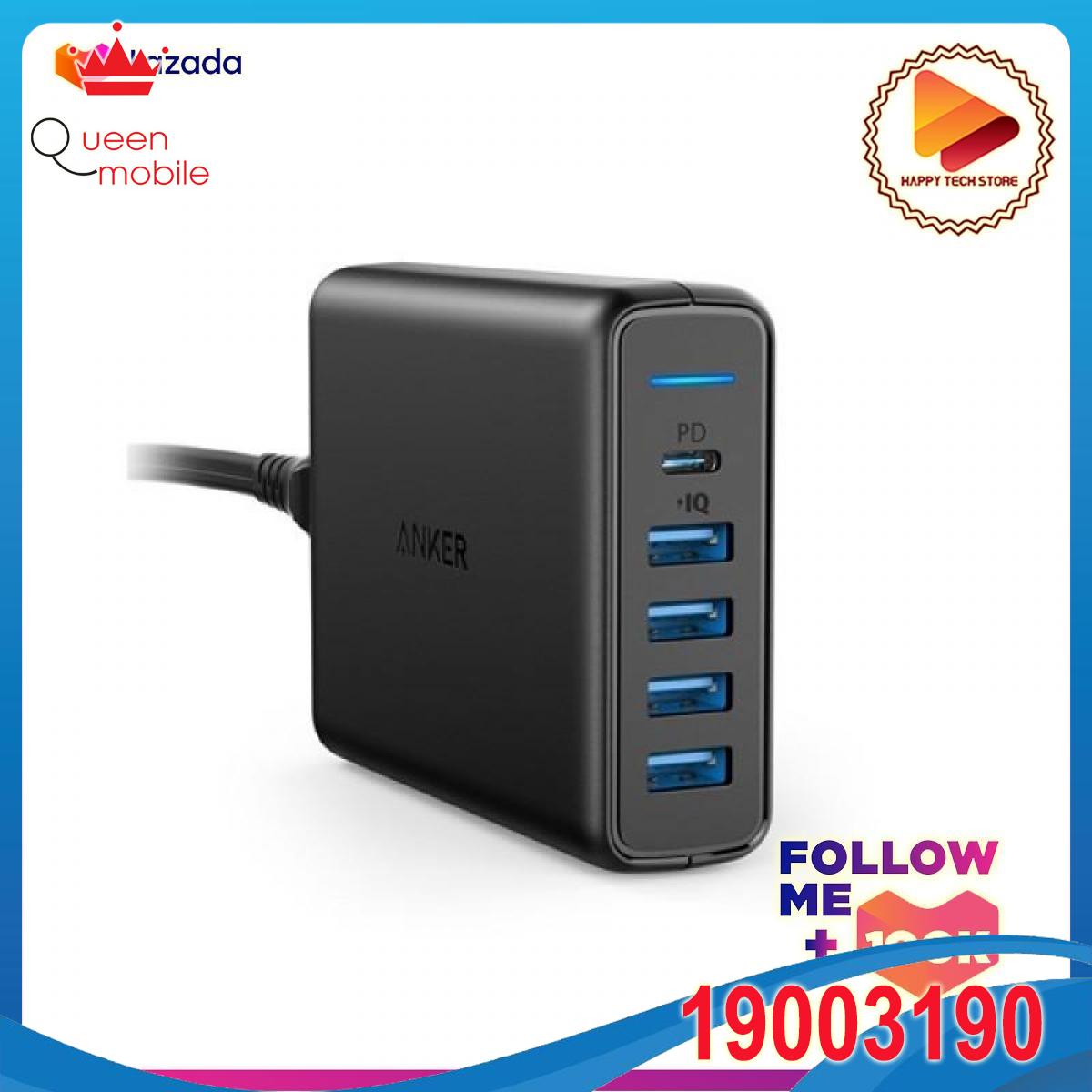 Sạc anker 5 cổng 60w usb-c with power delivery