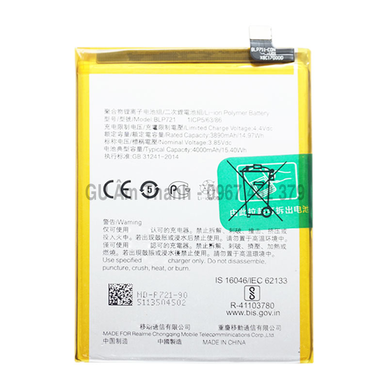 Pin cho oppo a1k cph1923 dung lượng 4000mah zin máy