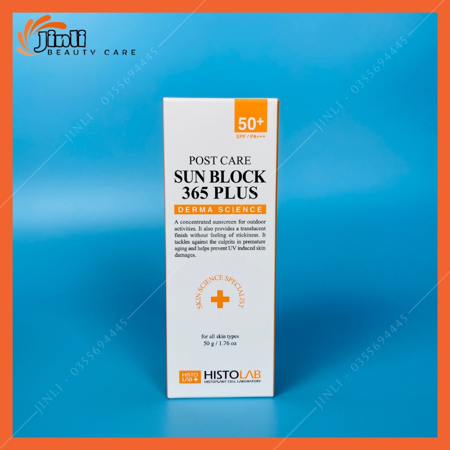 Kem chống nắng vật lý Histolab Post Care Sun Block 365 Plus Spf50 tuýp 50g