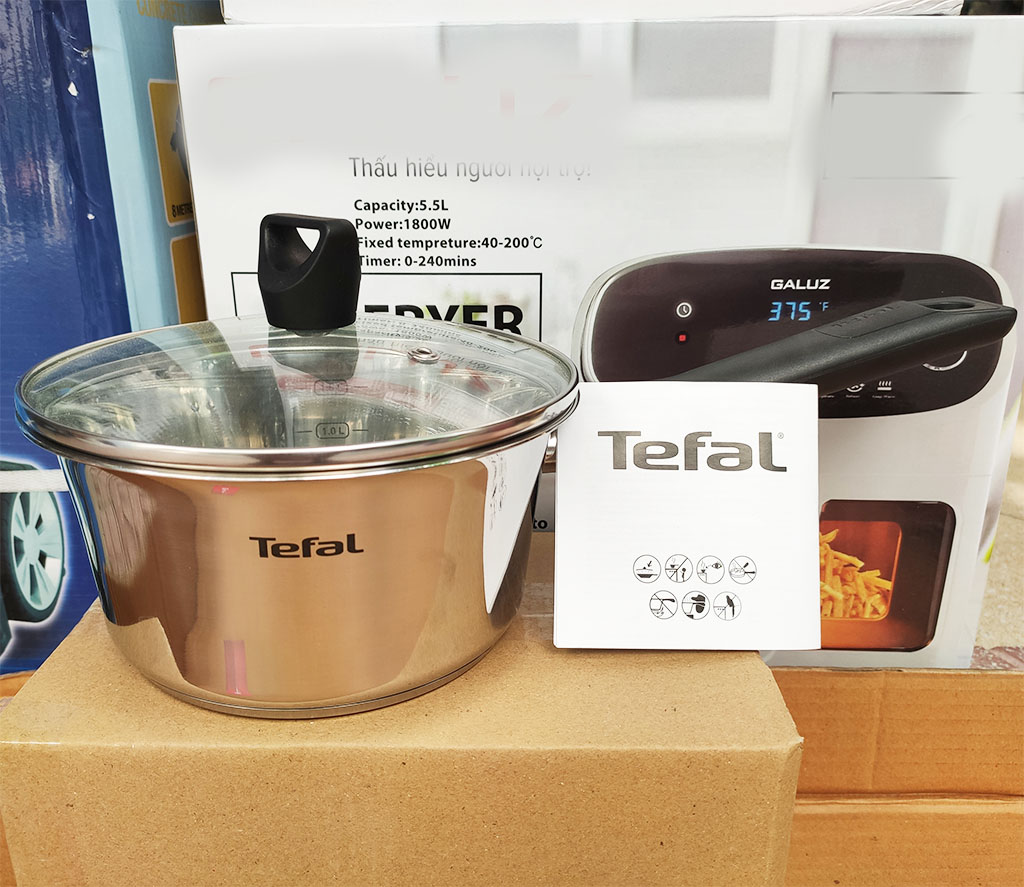 Quánh Inox 304 đường kính 18cm Tefal Simpleo B9052395 hàng Việt Nam xuất Pháp, bảo hành 5 năm