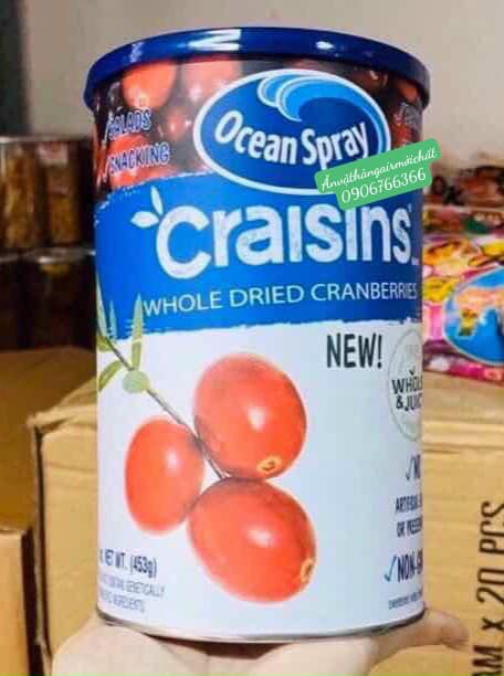 Nam việt quất sấy khô ocean spray mỹ hộp 454 gram