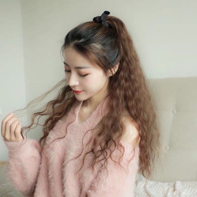 Tóc giả nữ cột❤️Tóc giả buộc xù đuôi