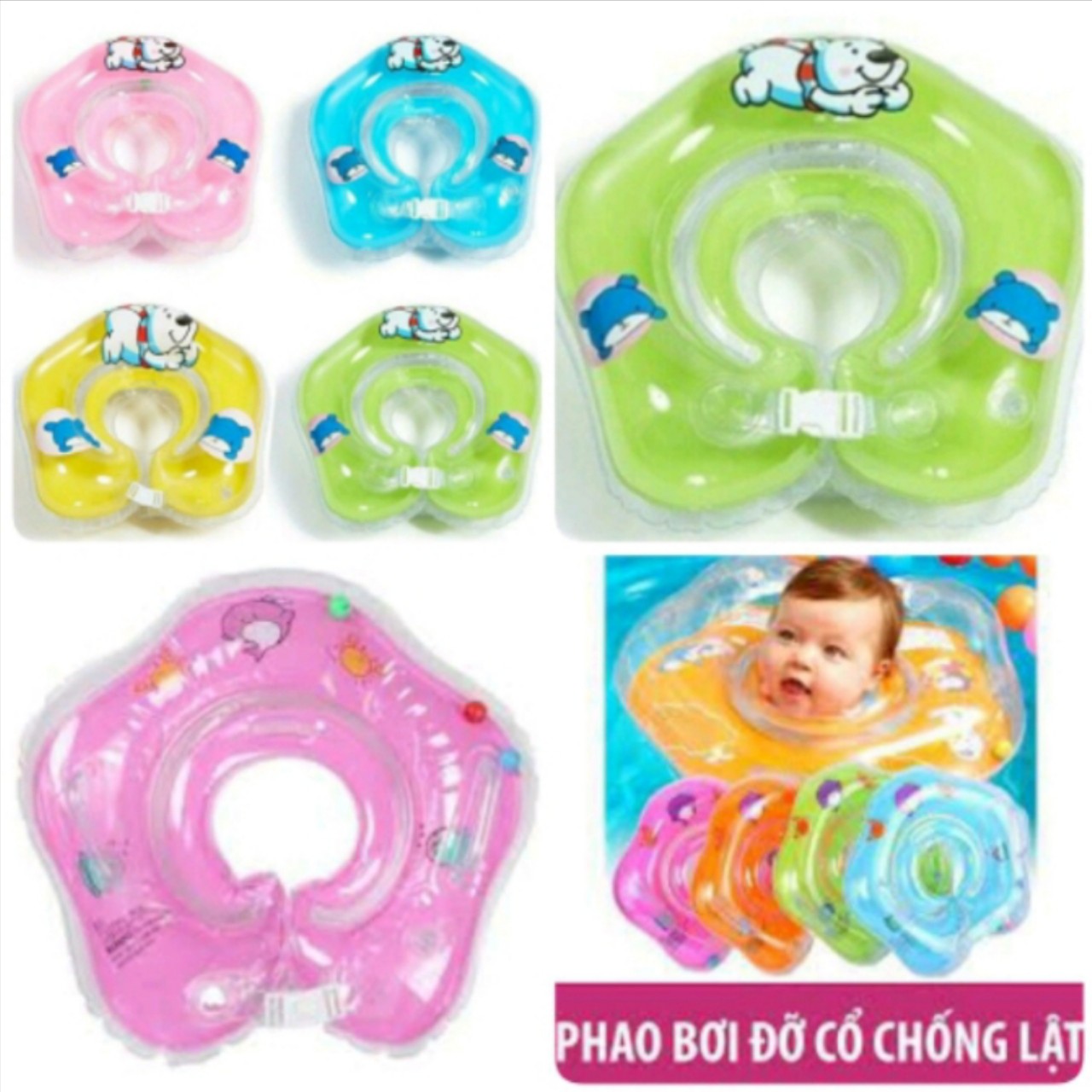 PHAO BƠI ĐỠ CỔ HÌNH CÁNH SAO AN TOÀN CHO BÉ