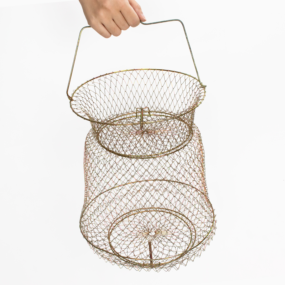 Giỏ đựng cá bằng sắt, có thể xếp gọn (đủ size) cho dân câu