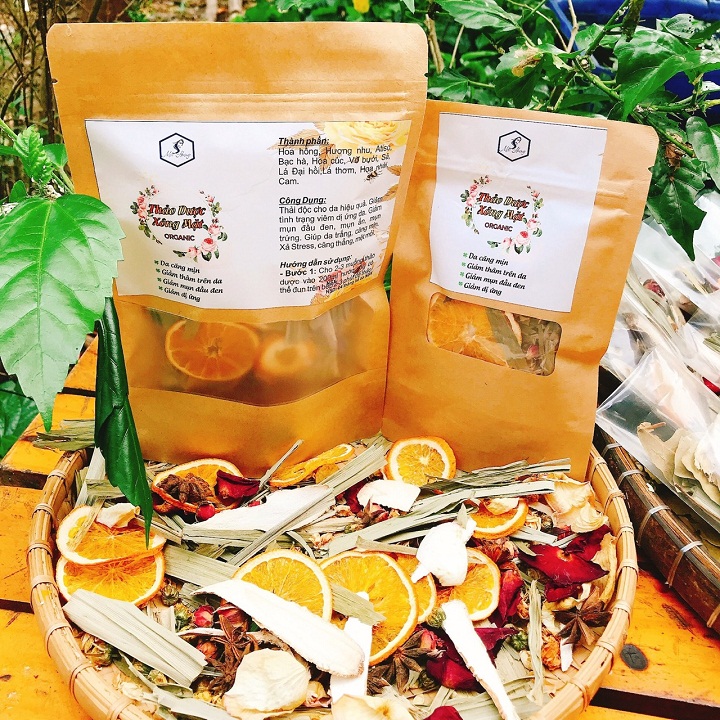 Xông mặt thảo d.ược organic - mộc hương