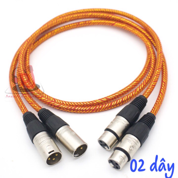 Dây tín hiệu âm thanh cao cấp rắc XLR âm dương, chiều dài theo phân loại