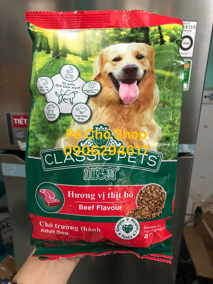 [HCM]Thức Ăn Chó Chó Trưởng Thành - CLASSIC ADULT DOG Vị Bò 400gr