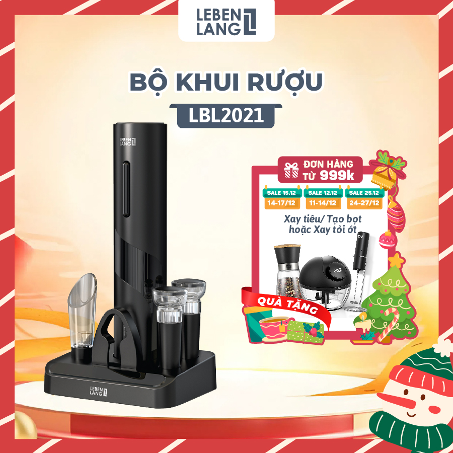  Bộ mở rượu vang Lebenlang LBL2021 dụng cụ mở nút chai rượu vang bằng pin không kèm pin - hàng chính hãng 
