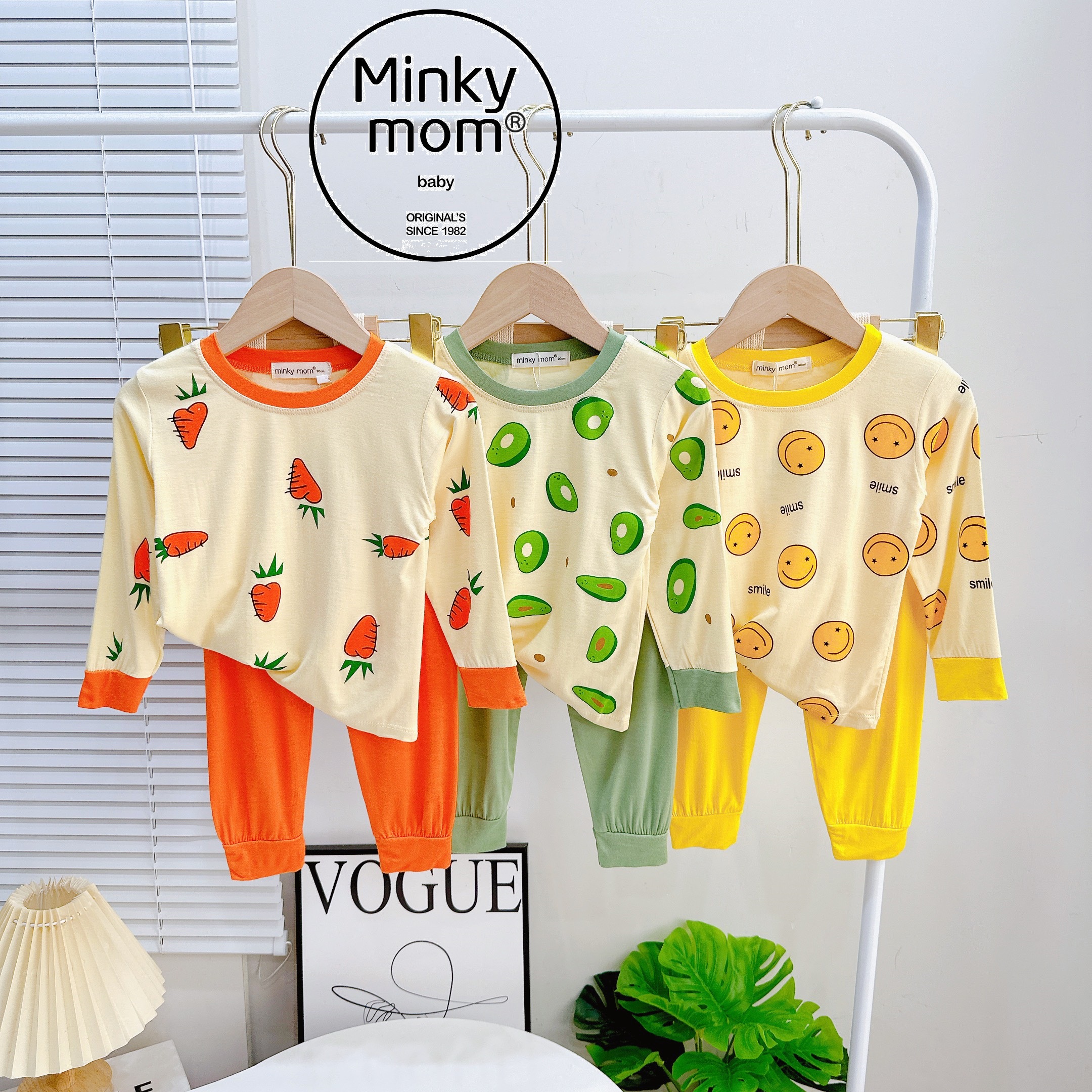 Bộ MINKY MOM Bé Trai Bé Gái Đồ Bộ Dài Tay Thu Đông Vải Thun Lạnh Thoáng Mát Cho Bé 05 Tuổi MÃ 8