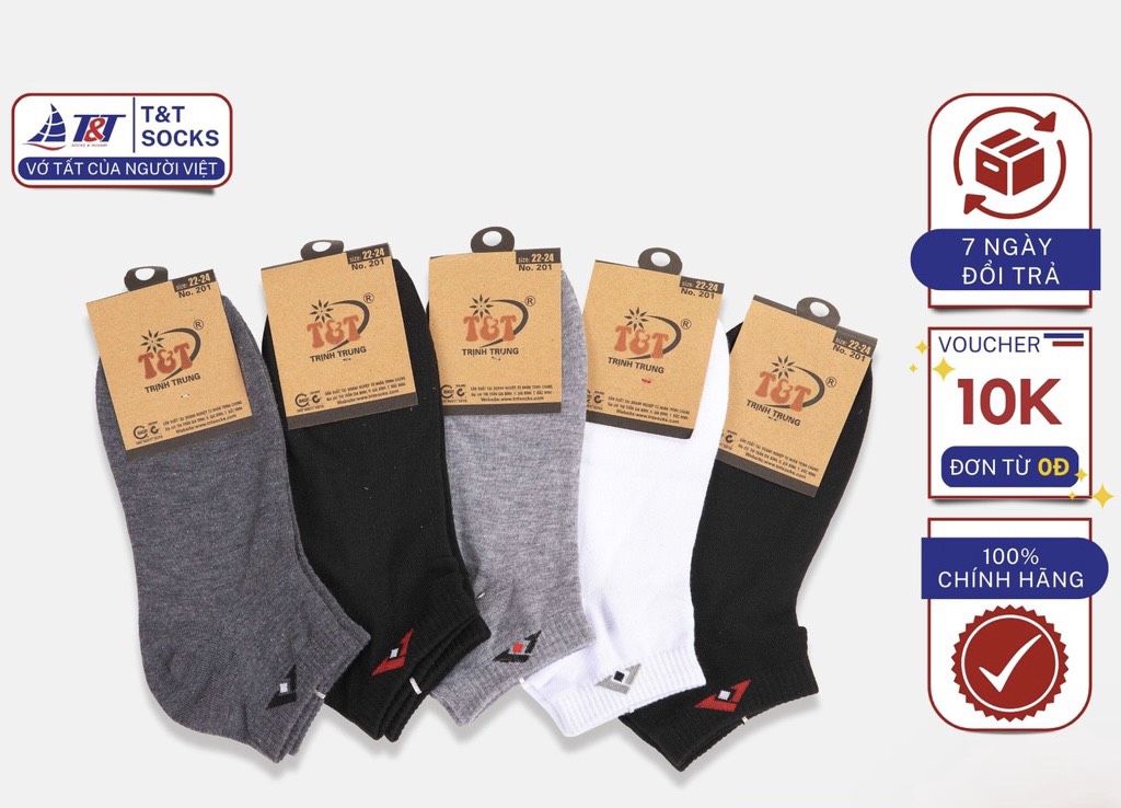 Combo 10 đôi tất tất cổ ngắn hàng việt nam xuất khẩu ngăn ngừa hôi chân