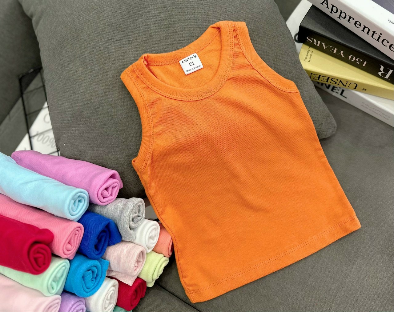 combo 5 chiếc áo ba lỗ cực xinh cho bé trai/ gái 6-25kg