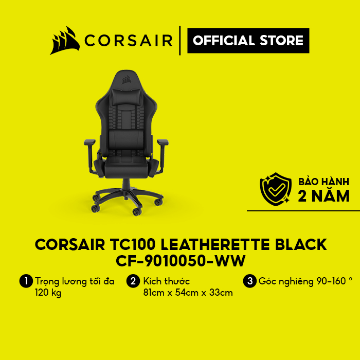 Ghế corsair tc100 leatherette black cf-9010050-ww