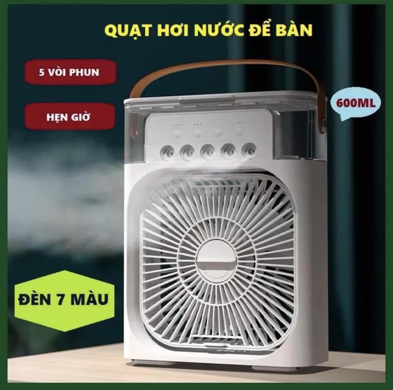 Quạt đá điều hòa hơi nước mini để bàn - quạt điều hòa mini có khay chứa đá