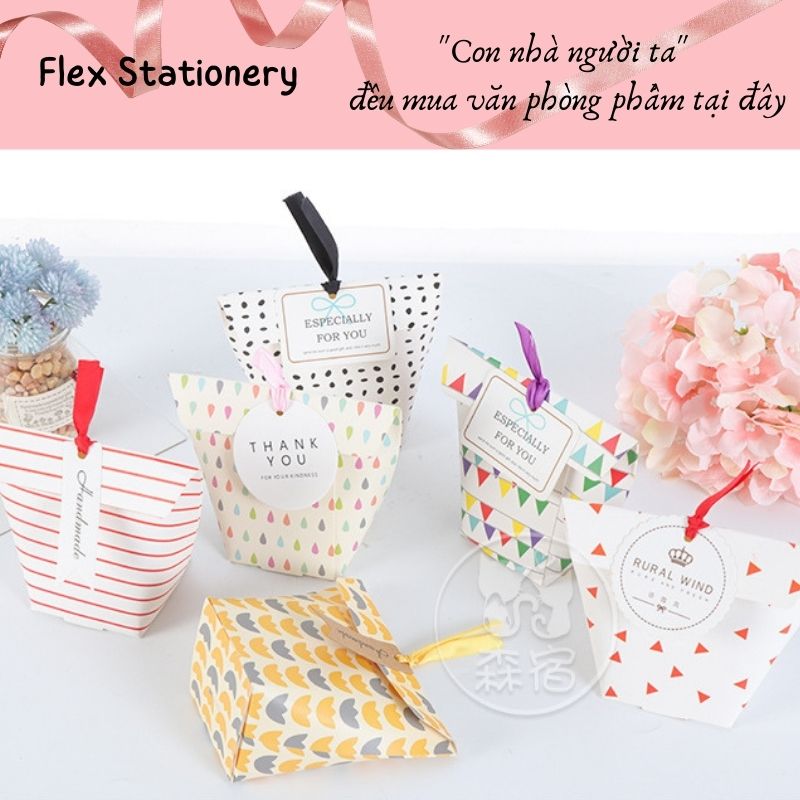 COMBO 2 TÚI GIẤY ĐỰNG QUÀ MINI, TÚI ĐỰNG BÁNH KẸO, HỌA TIẾT ĐA DẠNG, XINH XẮN