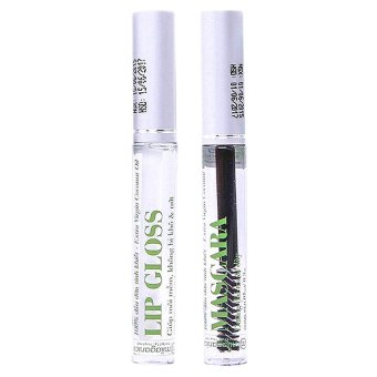 Bộ 1 mascara dầu dừa dưỡng mi 5ml và 1 tinh chất dưỡng môi Lip Gloss Milaganics 5ml  