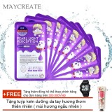Bộ 10 MẶT NẠ DƯỠNG TRẮNG HA PEARL LIGHT PERCEPTION (TÍM) + Tặng tuýp kem dưỡng da tay hương thơm  thiên nhiên ( mùi hương ngẫu nhiên )