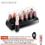Bộ 12 thỏi son nhũ đánh mắt Maycreate 5g + Tặng tuýp kem dưỡng da tay hương thơm tự nhiên