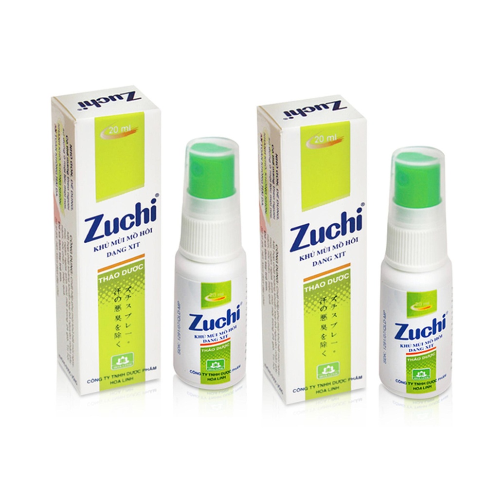 Bộ 2 chai xịt nách zuchi thảo dược 20ml