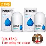 (TẶNG 1 SON DƯỠNG COCOON) Bộ 2 Lăn Nách Khử Mùi Cao Cấp Perspirex Đan Mạch Khử Mùi, Giảm Tiết Mồ Hôi