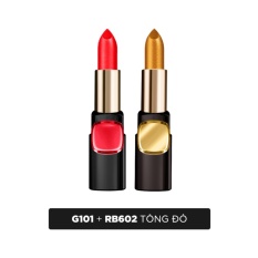 Bộ 2 son môi LOreal Paris Color Riche 24k Gold (Tông đỏ) tốt nhất