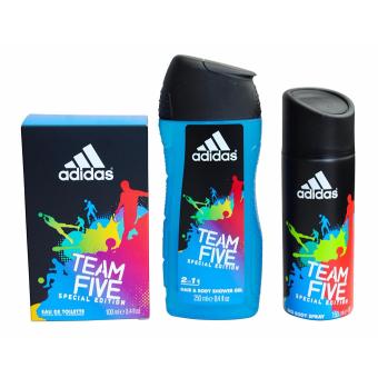 Bộ 3 Adidas Tắm gội, nước hoa Team Five + 1 Xịt khử mùi (ngẫu nhiên)  
