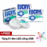 Bộ 3 hộp bột tẩy trắng răng eucryl + tặng 1 đèn led cổng usb