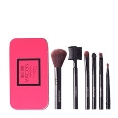 Ở đâu bán Bộ cọ trang điểm hộp sắt mini 6 cây Vacosi Collection Makeup House (Hồng) (Hàng Chính Hãng)