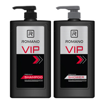Bộ dầu gội Romano VIP 650g và sữa tắm nước hoa Romano VIP 650g (Đen)  