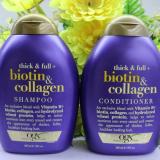 Bộ Dầu Gội và Dầu xả trị rụng tóc làm dày tóc Biotin & Collagen 385ml
