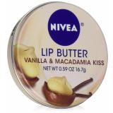 Bơ dưỡng môi nivea lip butter loose tin vanilla & macadamia kiss 167g