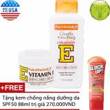 Bộ kem dưỡng da vitamin e 113g, sữa dưỡng thể vitamin e 325ml - tặng kem chống nắng chống lão hóa spf50 88ml