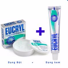 Bộ Làm Trắng Răng 1 Bột Và 1 Kem Eucryl Toothpaste
