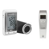 Bộ Máy đo huyết áp bắp tay Microlife A200 và Nhiệt kế điện tử đo trán Microlife FR1MF1